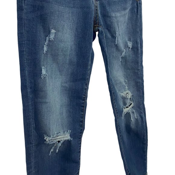 Judy Blue Mid Rise Relaxed‎ Fit Distressed Jeans Size 7 / 28 - Picture 2 of 9